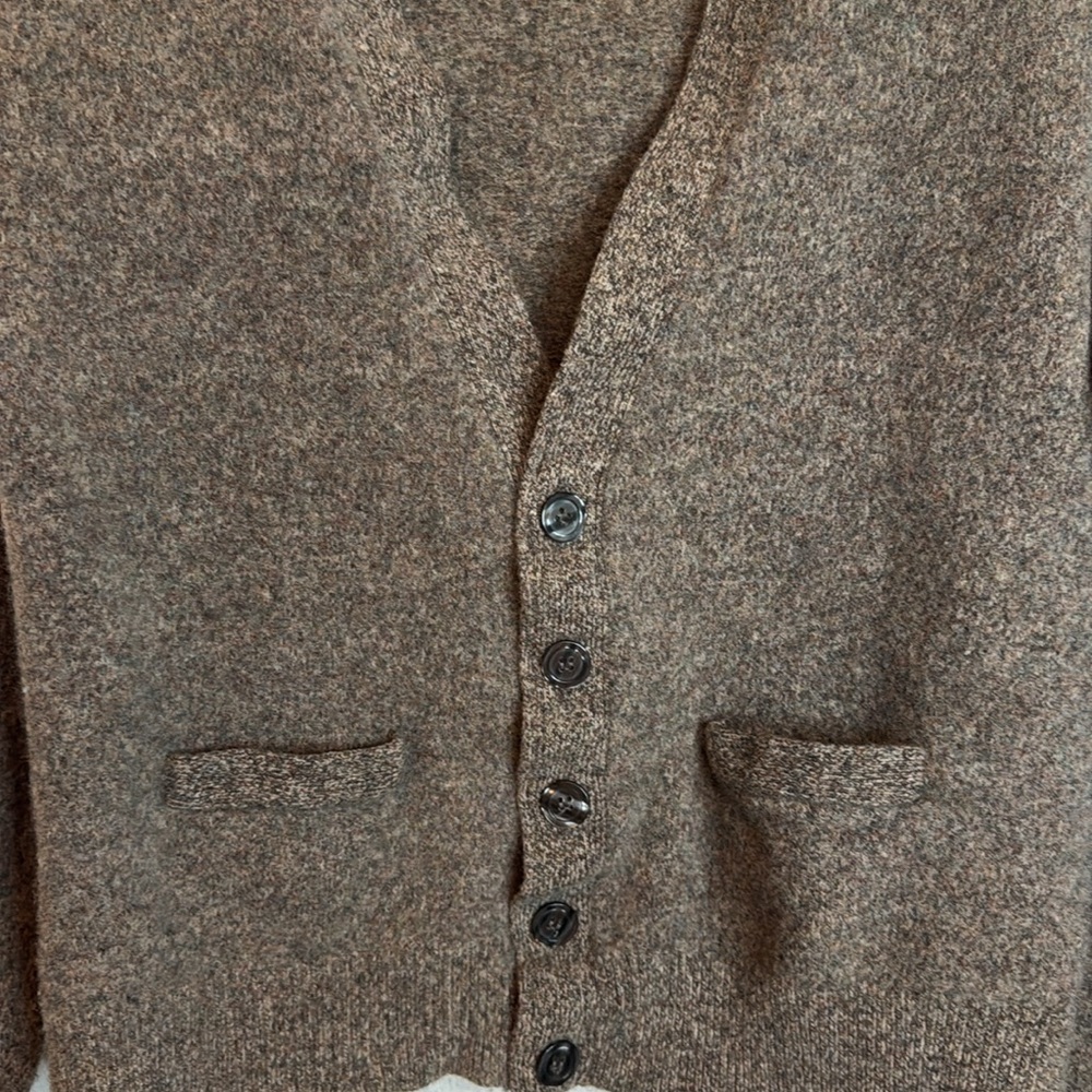 Vintage Lord & Taylor 100% Lambswool Button Up Cardigan Sweater - Picture 2 of 10